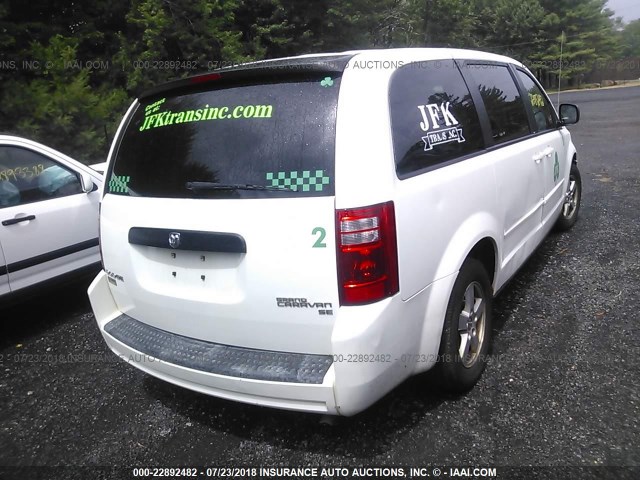 2D4RN4DE2AR364811 - 2010 DODGE GRAND CARAVAN SE WHITE photo 4