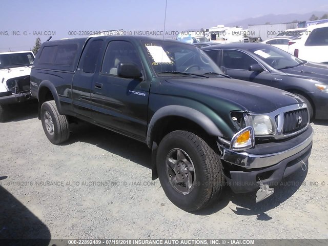 5TESN92N12Z081066 - 2002 TOYOTA TACOMA XTRACAB PRERUNNER GREEN photo 1