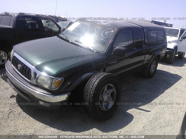 5TESN92N12Z081066 - 2002 TOYOTA TACOMA XTRACAB PRERUNNER 绿色 照片 2