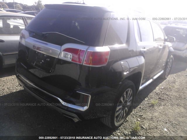 2GKFLRE30H6280664 - 2017 GMC TERRAIN DENALI BLACK photo 4