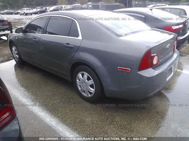 1G1ZG57B88F156215 - 2008 CHEVROLET MALIBU LS ნაცრისფერი ფოტო 3