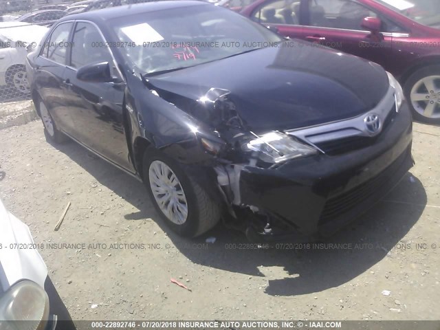 4T1BD1FK2EU110541 - 2014 TOYOTA CAMRY HYBRID/LE/XLE 黑色 照片 1