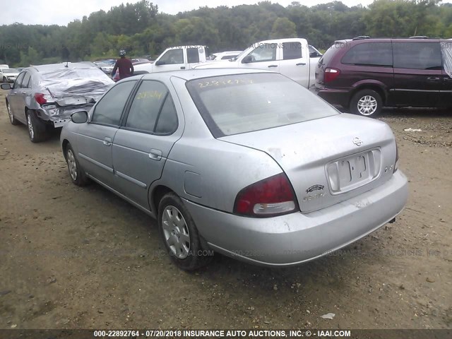 3N1CB51D02L674292 - 2002 NISSAN SENTRA XE/GXE SILVER photo 3