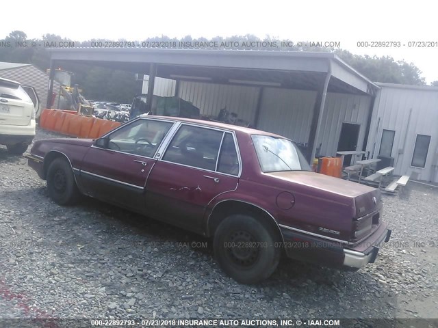 1G4HR54C1LH406896 - 1990 BUICK LESABRE LIMITED BURGUNDY photo 3