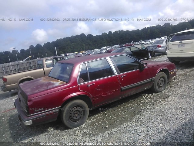 1G4HR54C1LH406896 - 1990 BUICK LESABRE LIMITED BURGUNDY photo 4