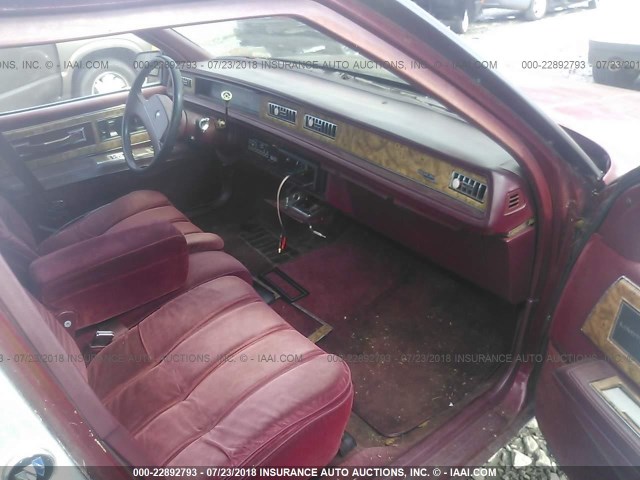 1G4HR54C1LH406896 - 1990 BUICK LESABRE LIMITED BURGUNDY photo 5