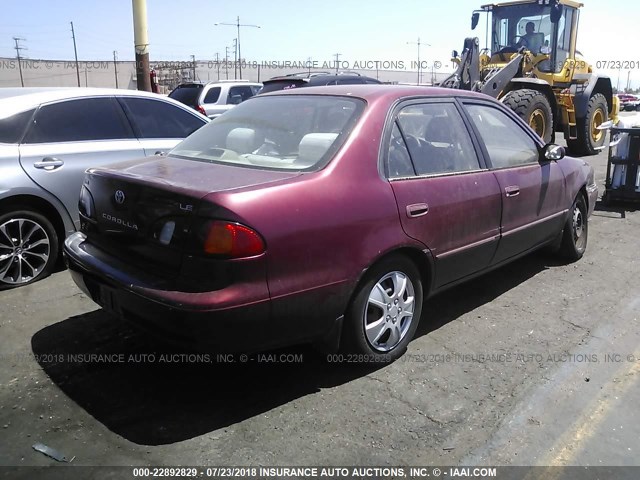 2T1BR18E1XC175085 - 1999 TOYOTA COROLLA VE/CE/LE 勃艮第红 照片 4