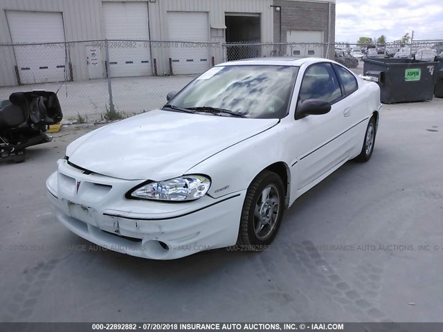 1G2NW12E45M185290 - 2005 PONTIAC GRAND AM GT WHITE photo 2