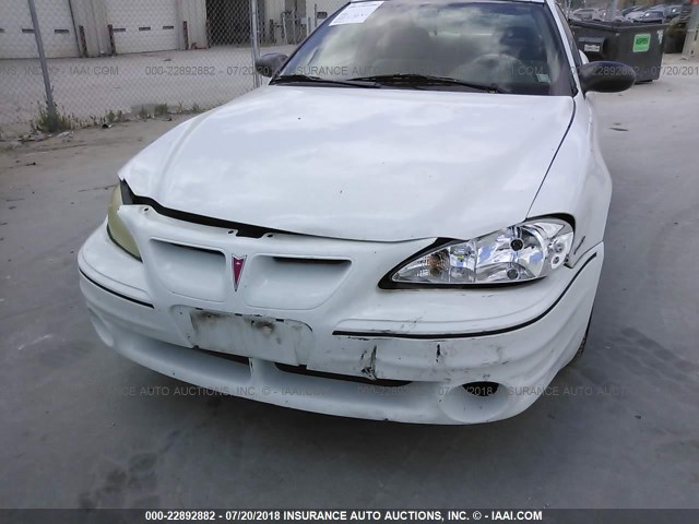 1G2NW12E45M185290 - 2005 PONTIAC GRAND AM GT WHITE photo 6