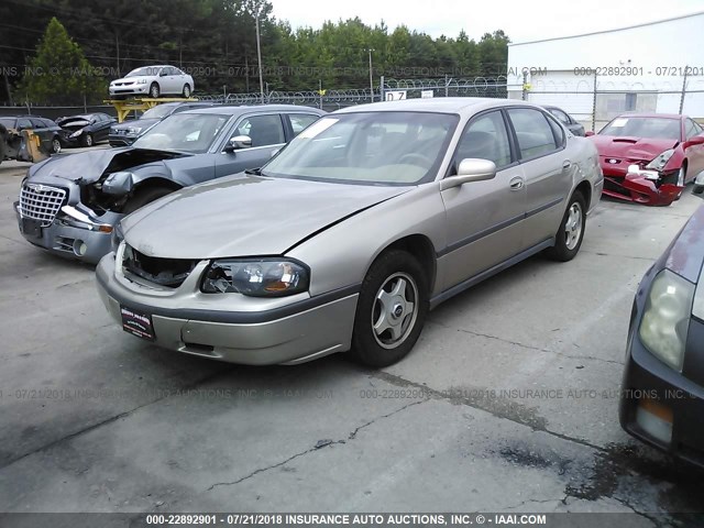 2G1WF52E539389994 - 2003 CHEVROLET IMPALA SILVER photo 2