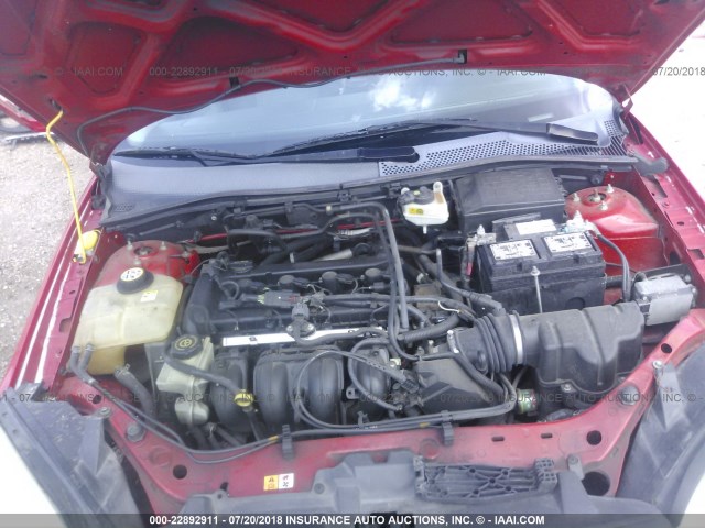 1FAFP34N27W123132 - 2007 FORD FOCUS ZX4/S/SE/SES 红色 照片 10