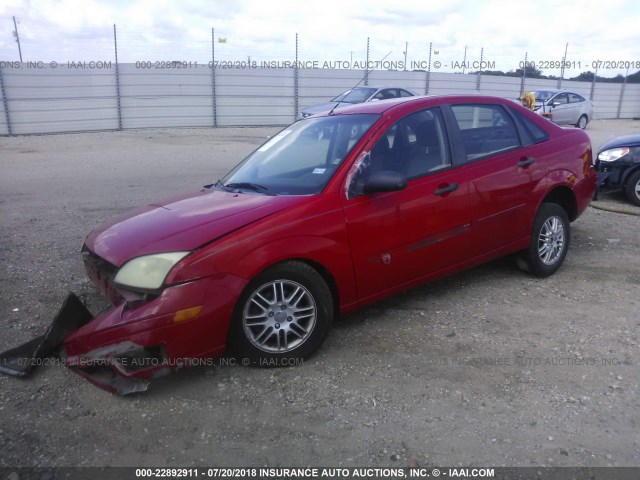 1FAFP34N27W123132 - 2007 FORD FOCUS ZX4/S/SE/SES RED photo 2