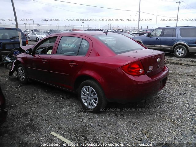 1G1AD5F51A7244637 - 2010 CHEVROLET COBALT 1LT RED photo 3