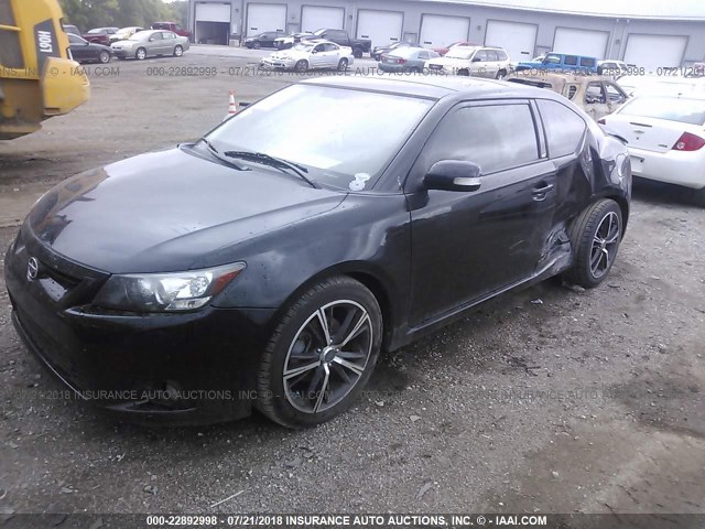 JTKJF5C75B3011384 - 2011 TOYOTA SCION TC BLACK photo 2