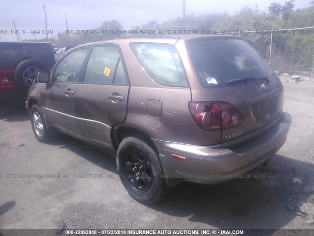 JT6HF10U8X0006611 - 1999 LEXUS RX 300 GOLD photo 3