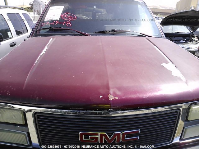 1GKGK26N9NJ728414 - 1992 GMC SUBURBAN K2500 BURGUNDY photo 6