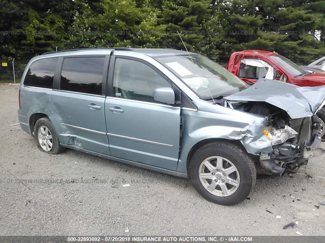 2A4RR5D12AR500630 - 2010 CHRYSLER TOWN & COUNTRY TOURING BLUE photo 1