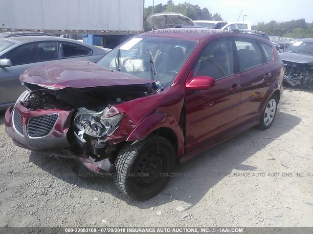 5Y2SL65878Z414076 - 2008 PONTIAC VIBE RED photo 2