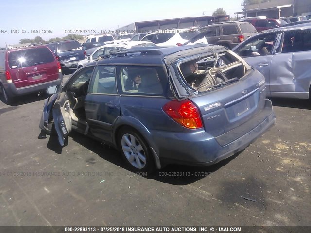 4S4BP62C777319763 - 2007 SUBARU LEGACY OUTBACK 2.5I LIMITED BLUE photo 3