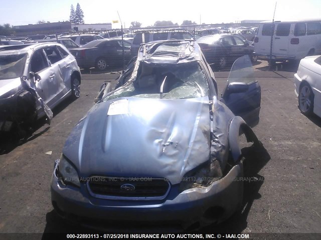 4S4BP62C777319763 - 2007 SUBARU LEGACY OUTBACK 2.5I LIMITED BLUE photo 6