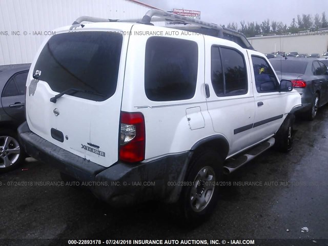 5N1ED28T41C552844 - 2001 NISSAN XTERRA XE/SE WHITE photo 4