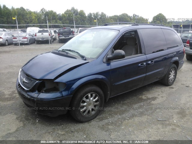 2C4GP74LX3R209439 - 2003 CHRYSLER TOWN & COUNTRY EX BLUE photo 2