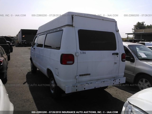 2B5WB35Z2TK147588 - 1996 DODGE RAM WAGON B3500 WHITE photo 3