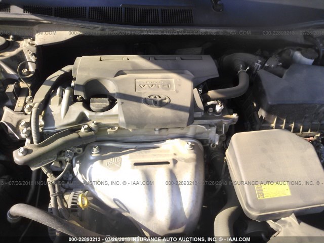 4T4BF1FK1CR208098 - 2012 TOYOTA CAMRY SE/LE/XLE ნაცრისფერი ფოტო 10