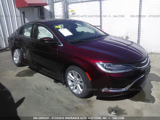 1C3CCCAB3FN528038 - 2015 CHRYSLER 200 LIMITED RED photo 1