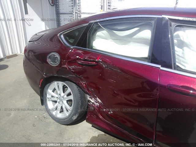 1C3CCCAB3FN528038 - 2015 CHRYSLER 200 LIMITED RED photo 6