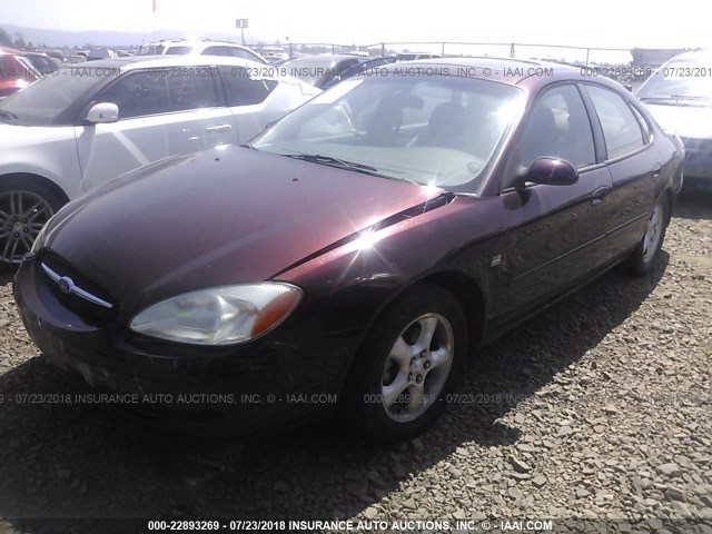 1FAFP55S7YG177618 - 2000 FORD TAURUS SES MAROON photo 2