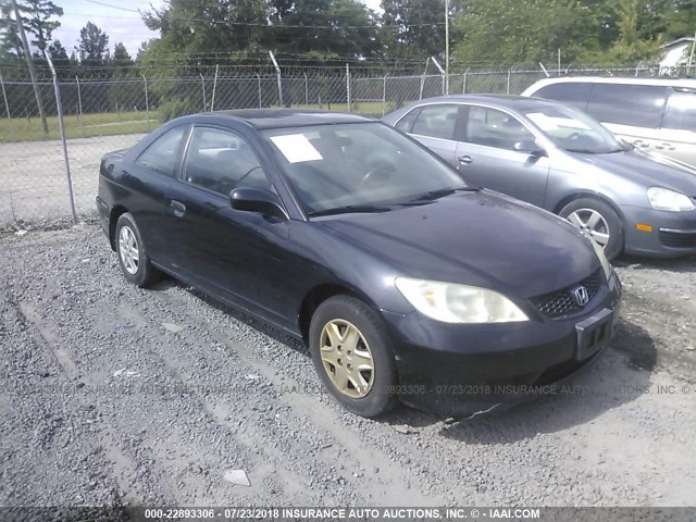 1HGEM21195L041103 - 2005 HONDA CIVIC DX VP BLACK photo 1
