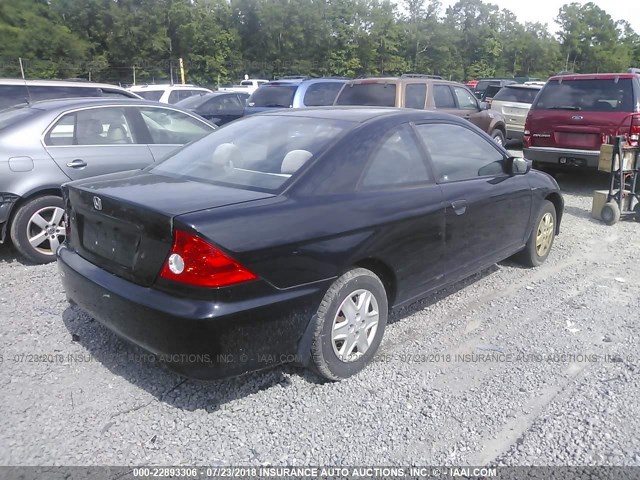 1HGEM21195L041103 - 2005 HONDA CIVIC DX VP BLACK photo 4