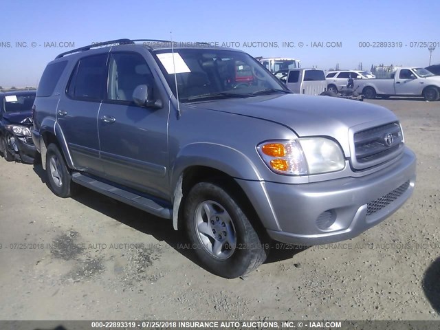 5TDZT34A72S072025 - 2002 TOYOTA SEQUOIA SR5 SILVER photo 1