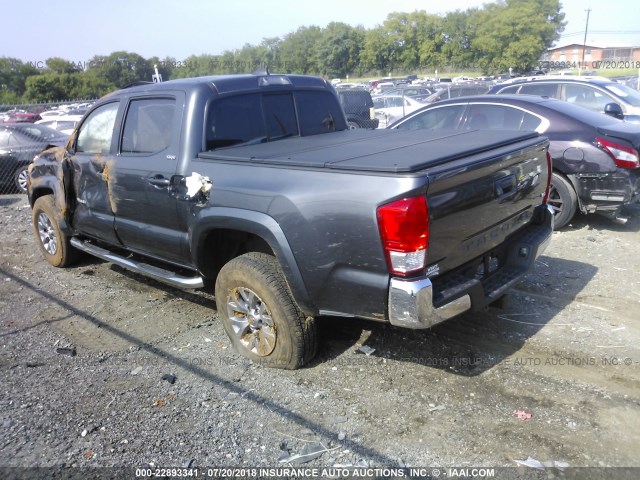 3TMAZ5CN4HM044784 - 2017 TOYOTA TACOMA DBL CAB/SR5/TRD SPORT/OR GRAY photo 3