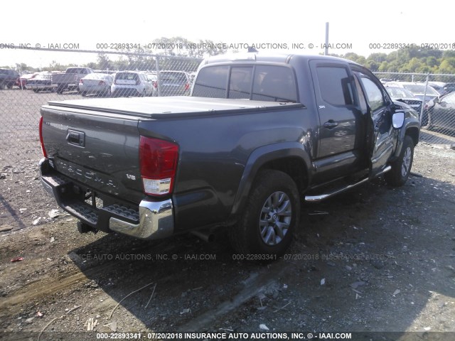 3TMAZ5CN4HM044784 - 2017 TOYOTA TACOMA DBL CAB/SR5/TRD SPORT/OR GRAY photo 4