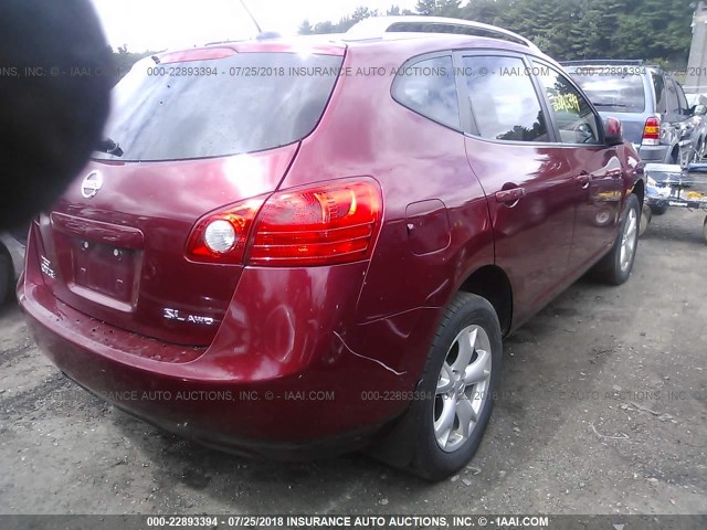 JN8AS58V79W176201 - 2009 NISSAN ROGUE S/SL RED photo 4