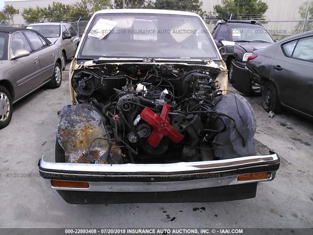 1GCBS14E2K2178630 - 1989 CHEVROLET S TRUCK S10 YELLOW photo 6