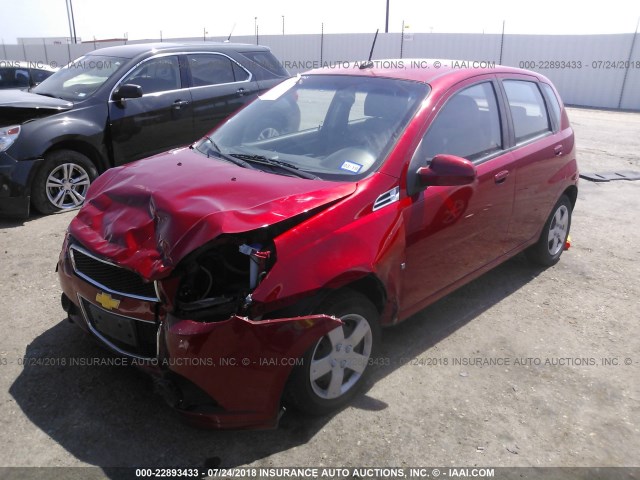 KL1TD66E59B647218 - 2009 CHEVROLET AVEO LS/LT 红色 照片 2