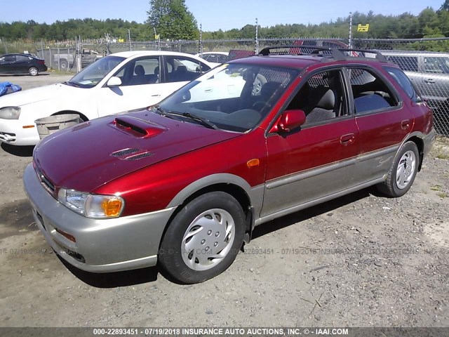 JF1GF4856YH803046 - 2000 SUBARU IMPREZA OUTBACK SPORT RED photo 2