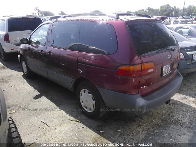 4T3ZF13C8YU251485 - 2000 TOYOTA SIENNA LE/XLE RED photo 3