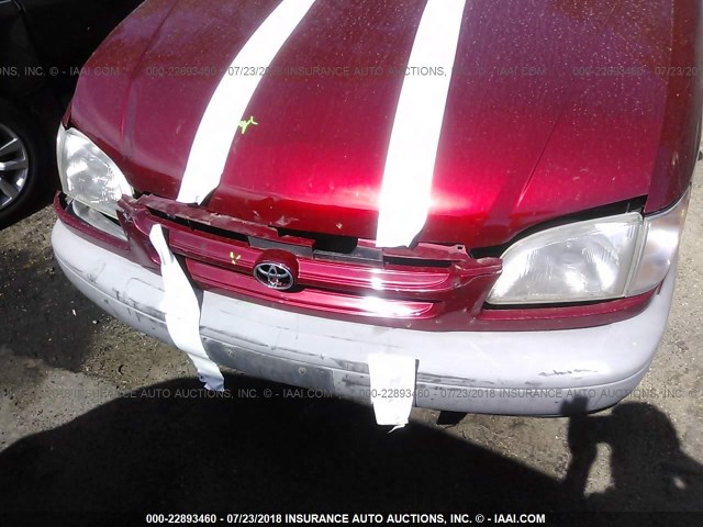 4T3ZF13C8YU251485 - 2000 TOYOTA SIENNA LE/XLE RED photo 6