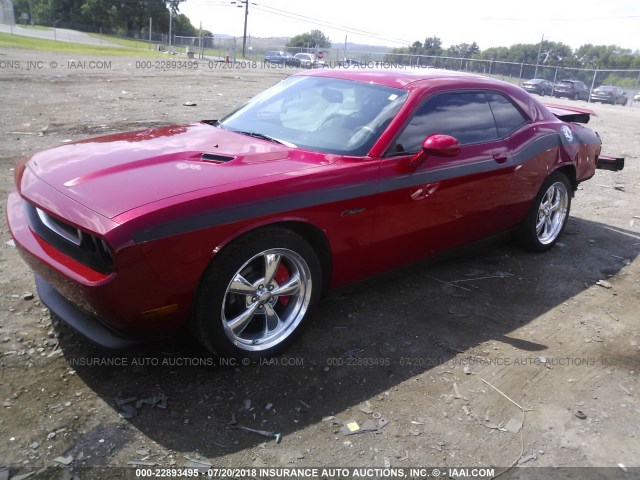 2C3CDYAG6CH180391 - 2012 DODGE CHALLENGER SXT RED photo 2