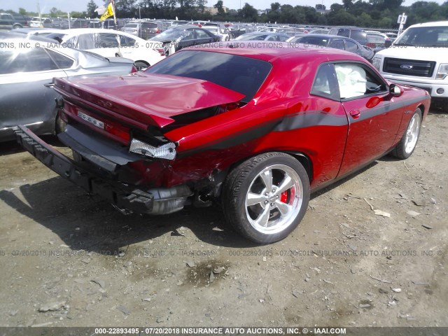 2C3CDYAG6CH180391 - 2012 DODGE CHALLENGER SXT RED photo 4