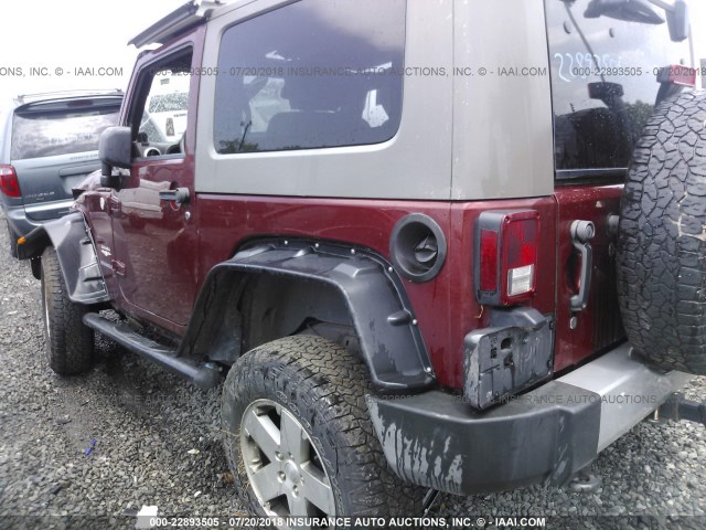 1J4AA5D14AL103756 - 2010 JEEP WRANGLER SAHARA MAROON photo 3