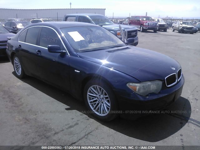 WBAGL63424DP69800 - 2004 BMW 745 I BLUE photo 1