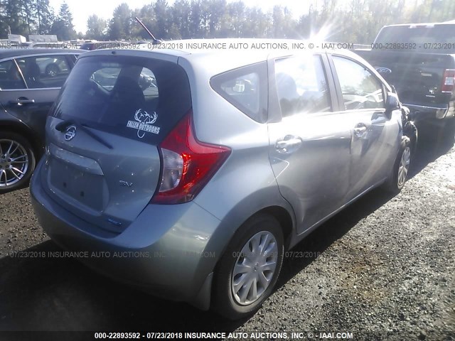 3N1CE2CPXEL369772 - 2014 NISSAN VERSA NOTE S/S PLUS/SV/SL SILVER photo 4