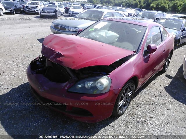JH4DC54856S015563 - 2006 ACURA RSX RED photo 2