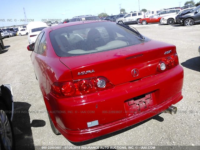 JH4DC54856S015563 - 2006 ACURA RSX RED photo 3