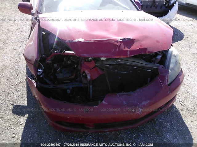 JH4DC54856S015563 - 2006 ACURA RSX RED photo 6